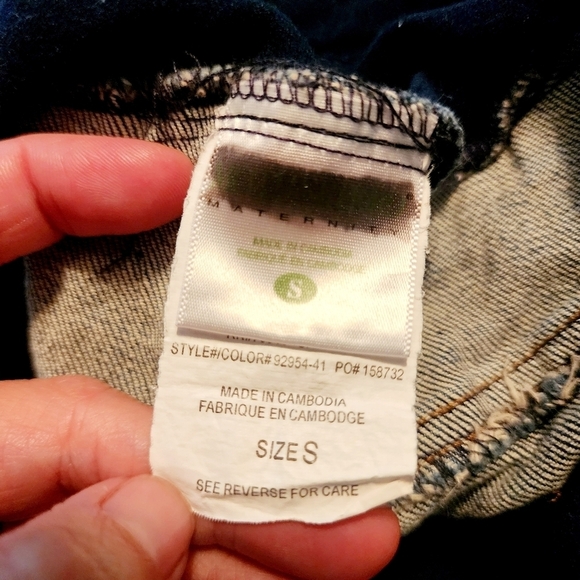 Motherhood Maternity Capri Cropped Jean Women's Small S Pregnancy Stretch Waist - Picture 3 of 5